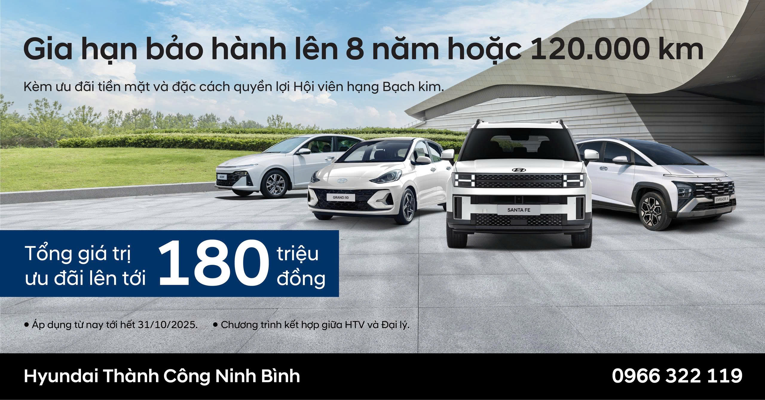 HYUNDAI THÀNH CÔNG NINH BÌNH ƯU ĐÃI BẢO HÀNH 8 NĂM CÙNG HỖ TRỢ TÀI CHÍNH LÊN ĐẾN 200 TRIỆU ĐỒNG